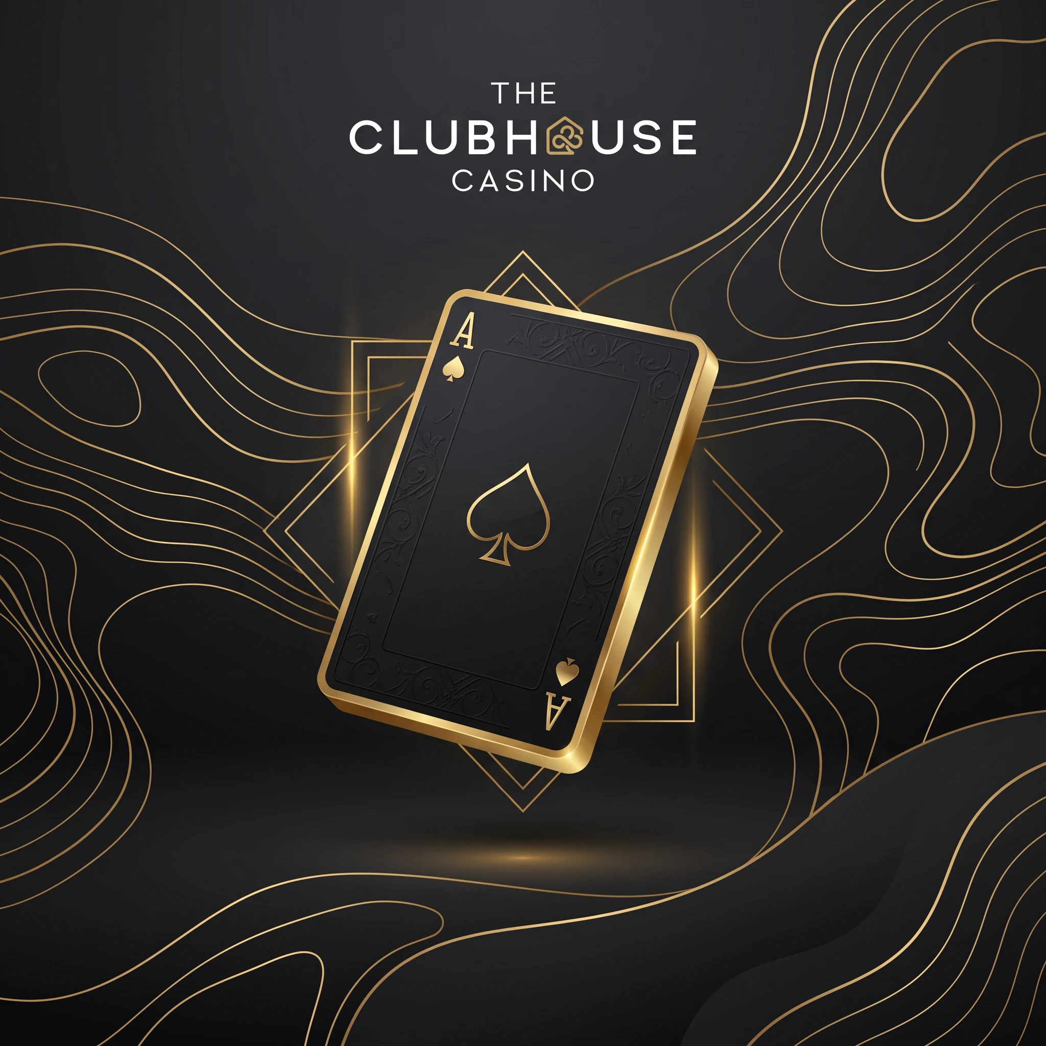 Black and gold ace card at The Clubhouse Casino