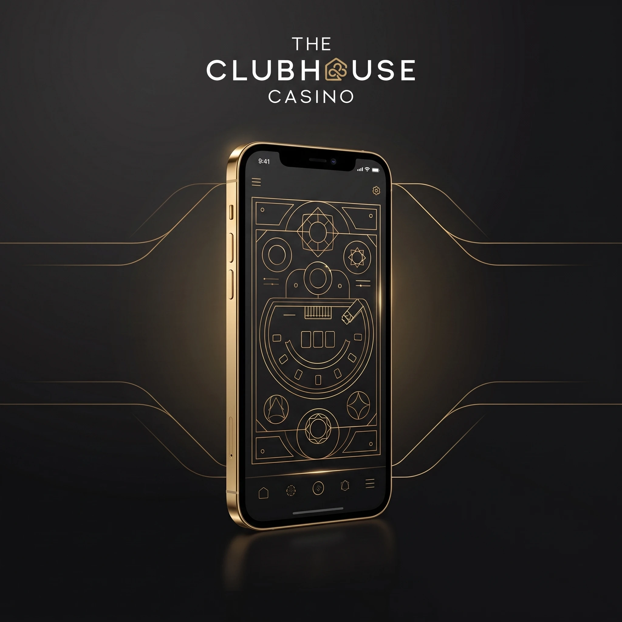 The Clubhouse Casino mobile app on a smartphone